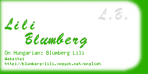 lili blumberg business card